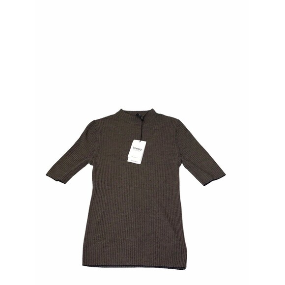 Leenda Mock Neck Sweater in Regal Wool Deep Navy/dark Beige Med - Picture 7 of 13